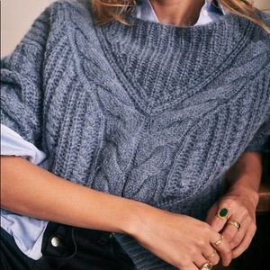 Sezane Marius Jumper in Vintage Blue